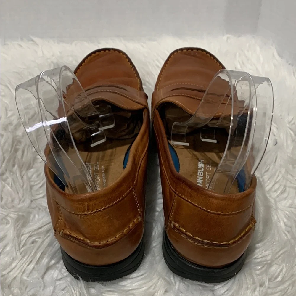 🟢3 for $20—— NUNN Bush Brown Leather Slip-On Loafers Comfort Green w Memory Foam